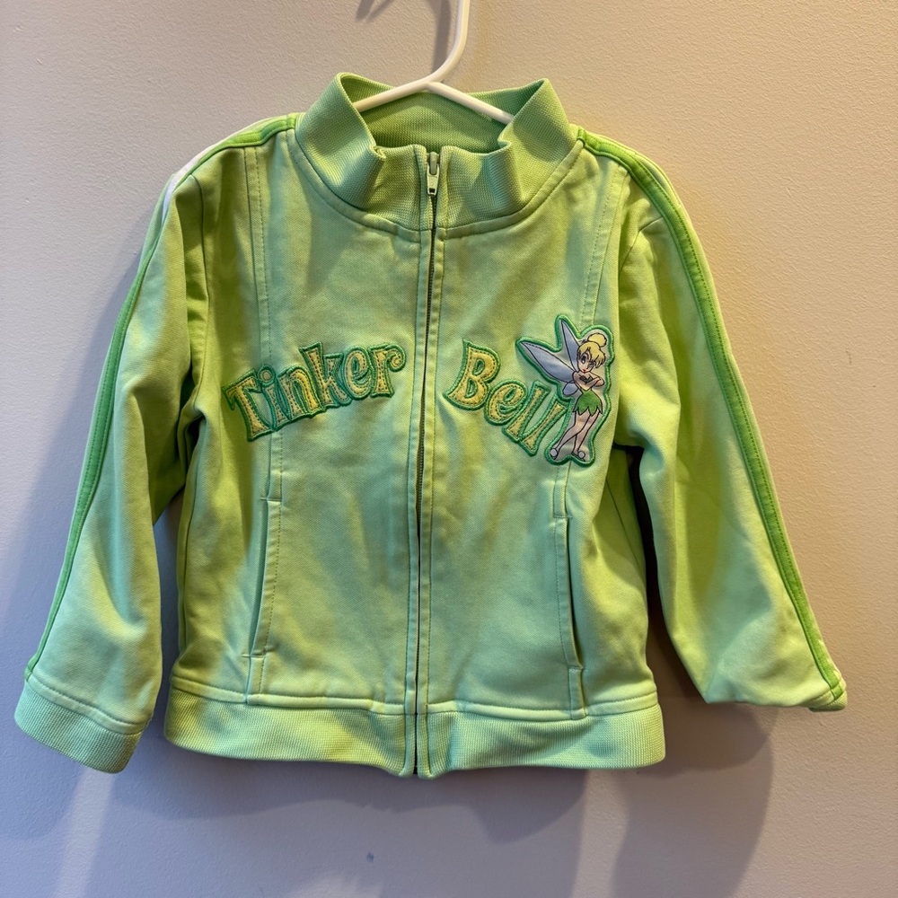 Vintage Tinker Bell Green Zip-Up Jacket, size 5